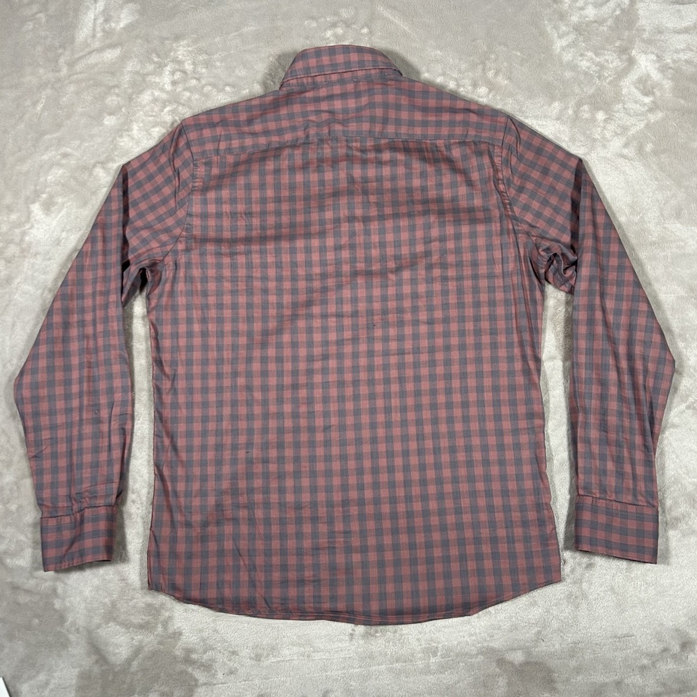 Faherty The Movement Shirt Mens Medium Pink Blue Gingham Plaid Button Down Long - Picture 11 of 16